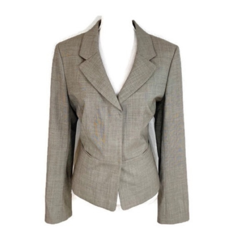 Ann Taylor wool blend snap front blazer 14